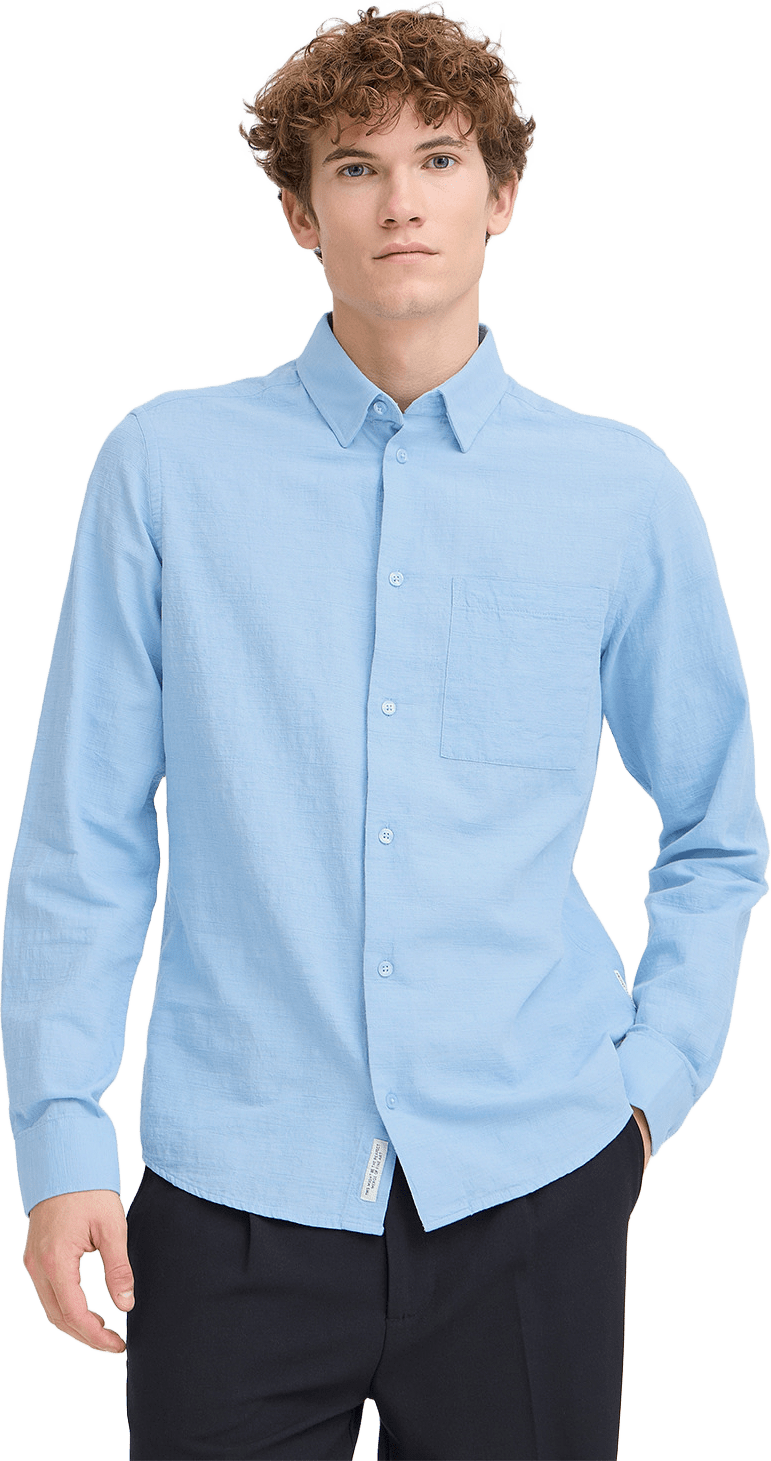 Aaberg Structured  Shirt, från Casual Friday, i färgen Vista Blue.