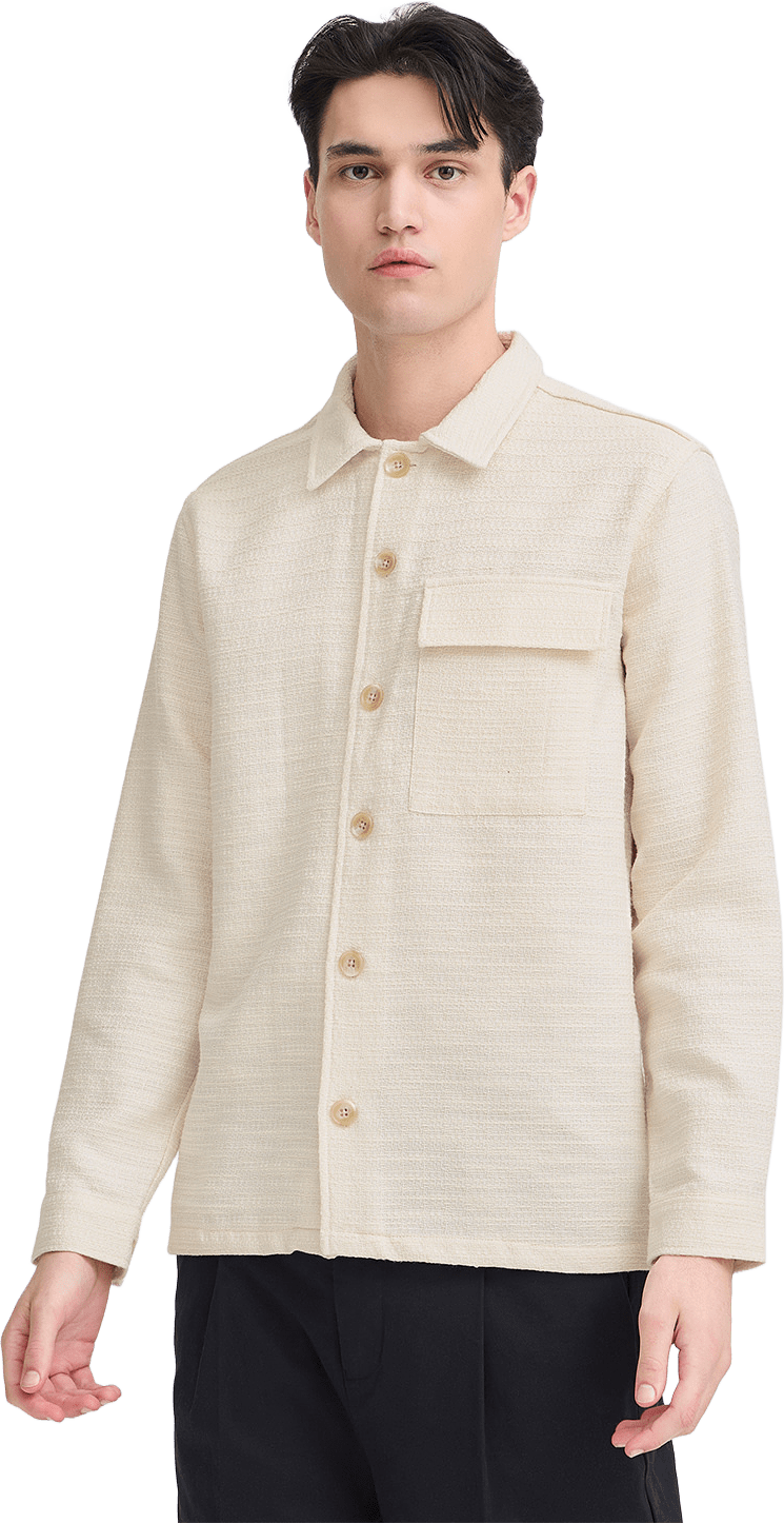 Matt Structured Overshirt, från Casual Friday, i färgen Jet Stream.