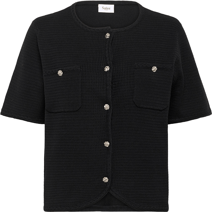 LeciaSZ Cardigan, från Saint Tropez, i färgen Black.