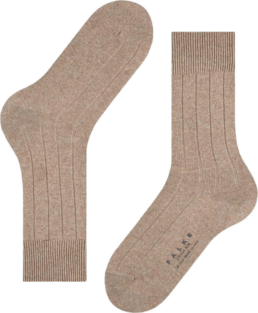 Lhasa Rib Socks, från Falke, i färgen Nutmeg Mel.
