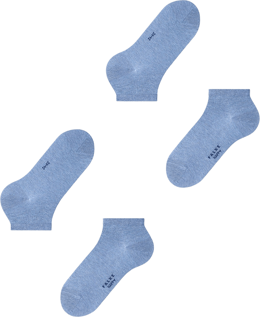 Happy 2-Pack Sneaker Socks, från Falke, i färgen Light Denim.