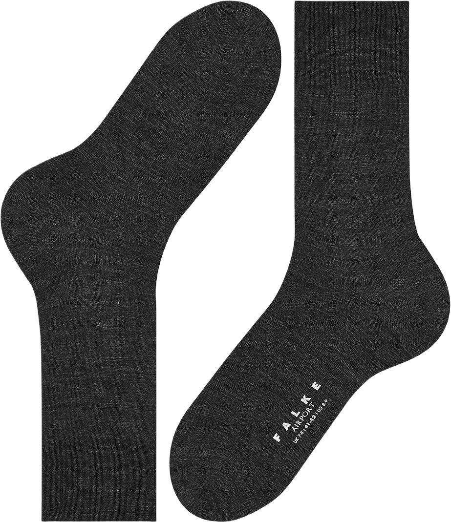 Airport Socks, från Falke, i färgen Anthra.mel.