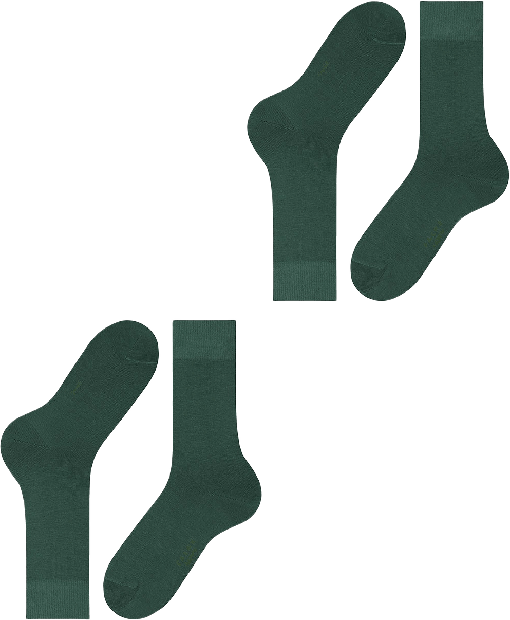 Happy 2-Pack Socks, från Falke, i färgen Hunter Green.