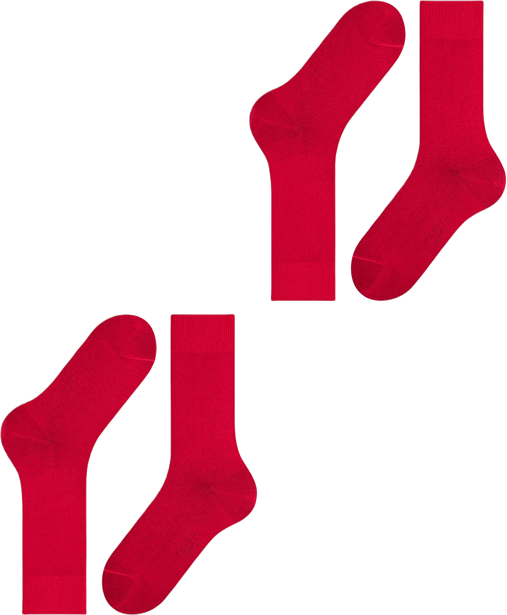 Happy 2-Pack Socks, från Falke, i färgen Scarlet.