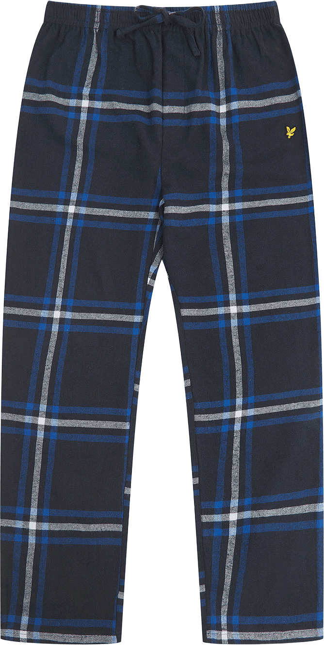 Pyjamasbyxor i flanell VINNY, från Lyle & Scott, i färgen Natuical Blue Check.
