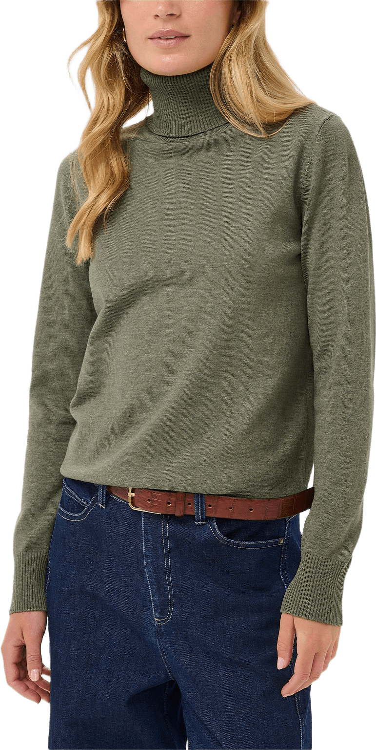 Roller Neck Sweater, från Saint Tropez, i färgen Agave Green Melange.