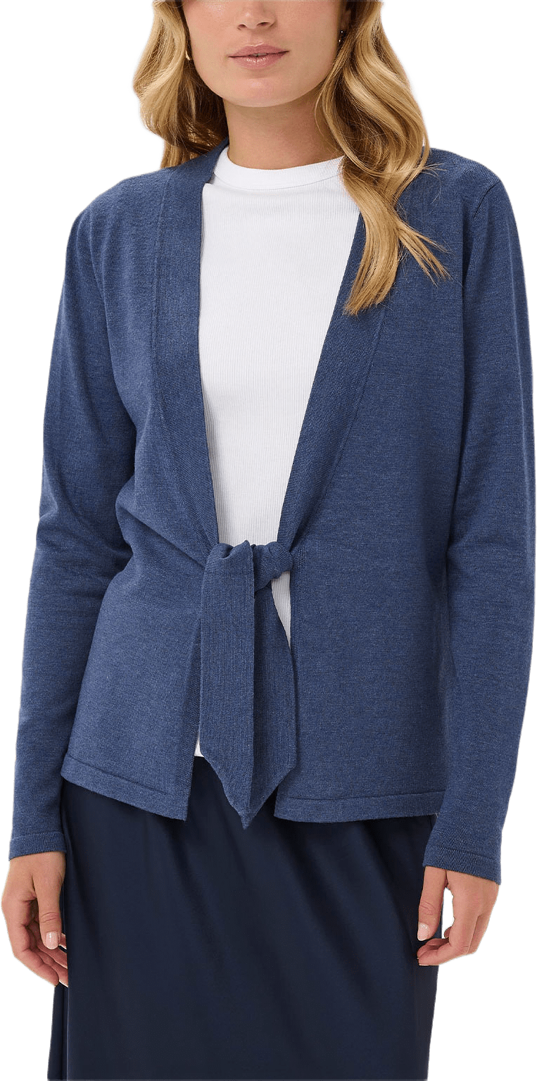 MilaSZ Tie Cardigan, från Saint Tropez, i färgen Vintage Indigo Melange.