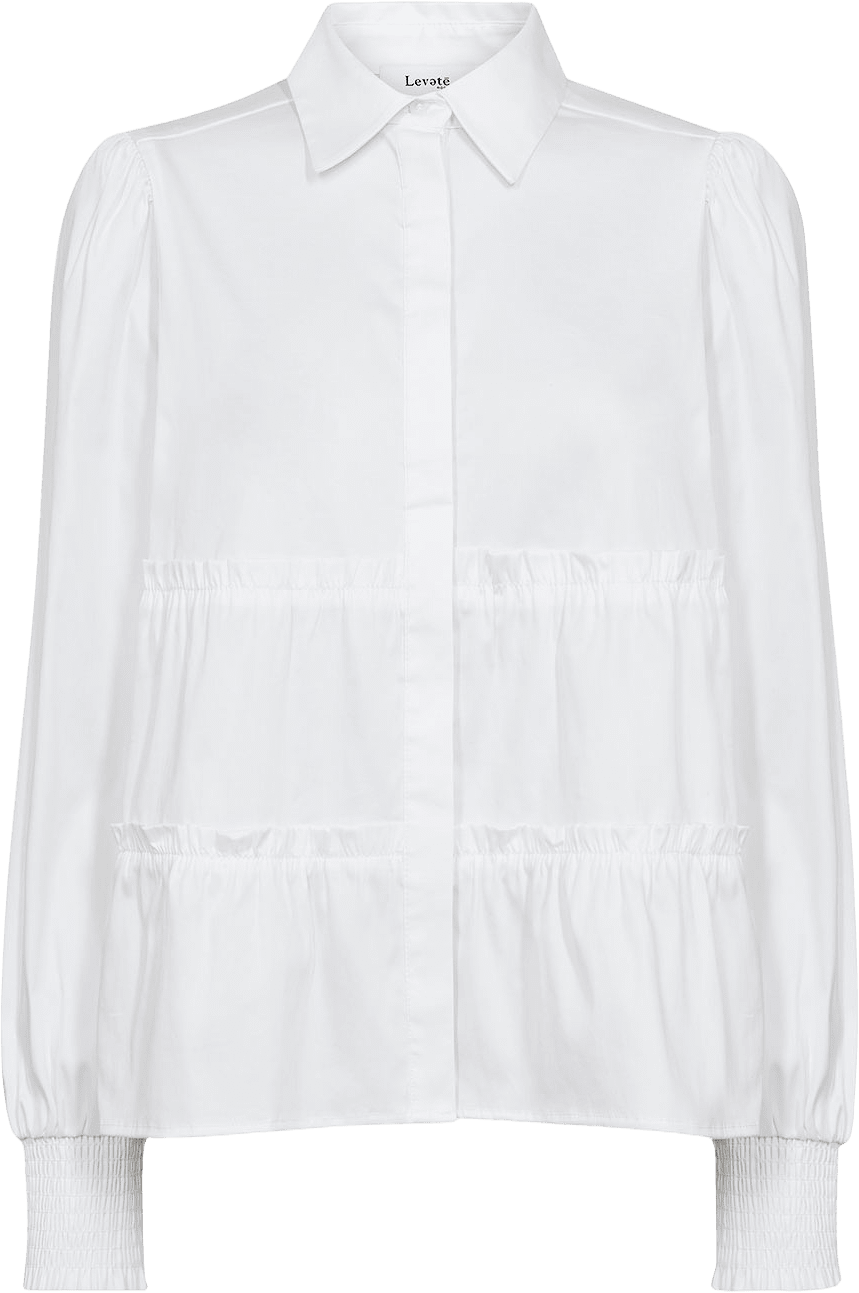 LR-Isla Solid 95 Shirt, från Leveté Room, i färgen White.