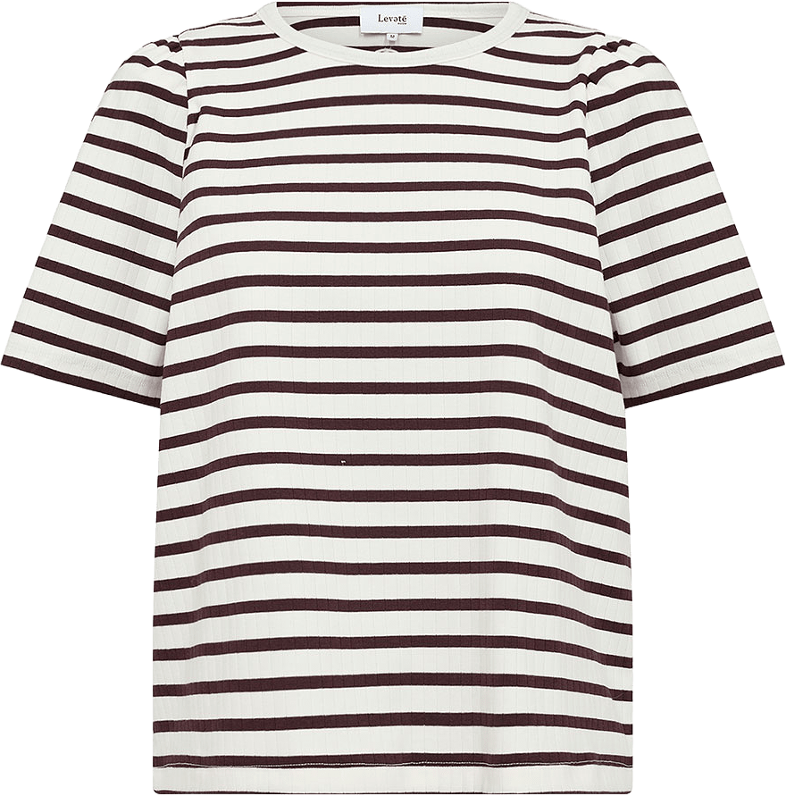 LR-Neddie 1 T-Shirt, från Leveté Room, i färgen Fudge Combi.