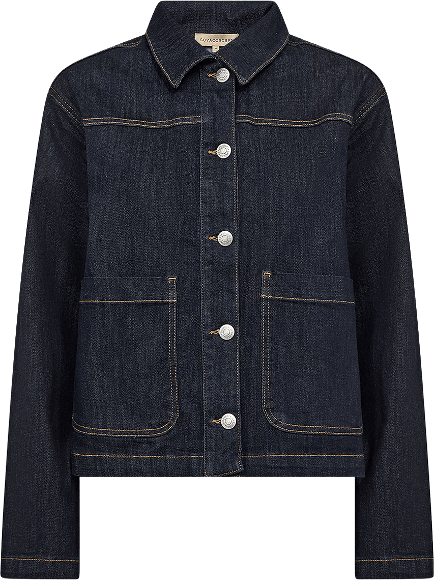 SC-Kimberly 41 Jacket, från Soyaconcept, i färgen Raw Blue Denim.