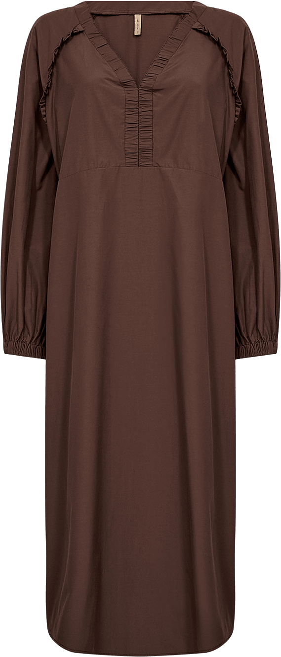 SC-Netti 111 Dress, från Soyaconcept, i färgen Hot Fudge.