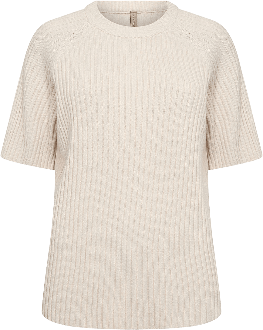 SC-Kanita 24 Pullover, från Soyaconcept, i färgen Cream Melange.