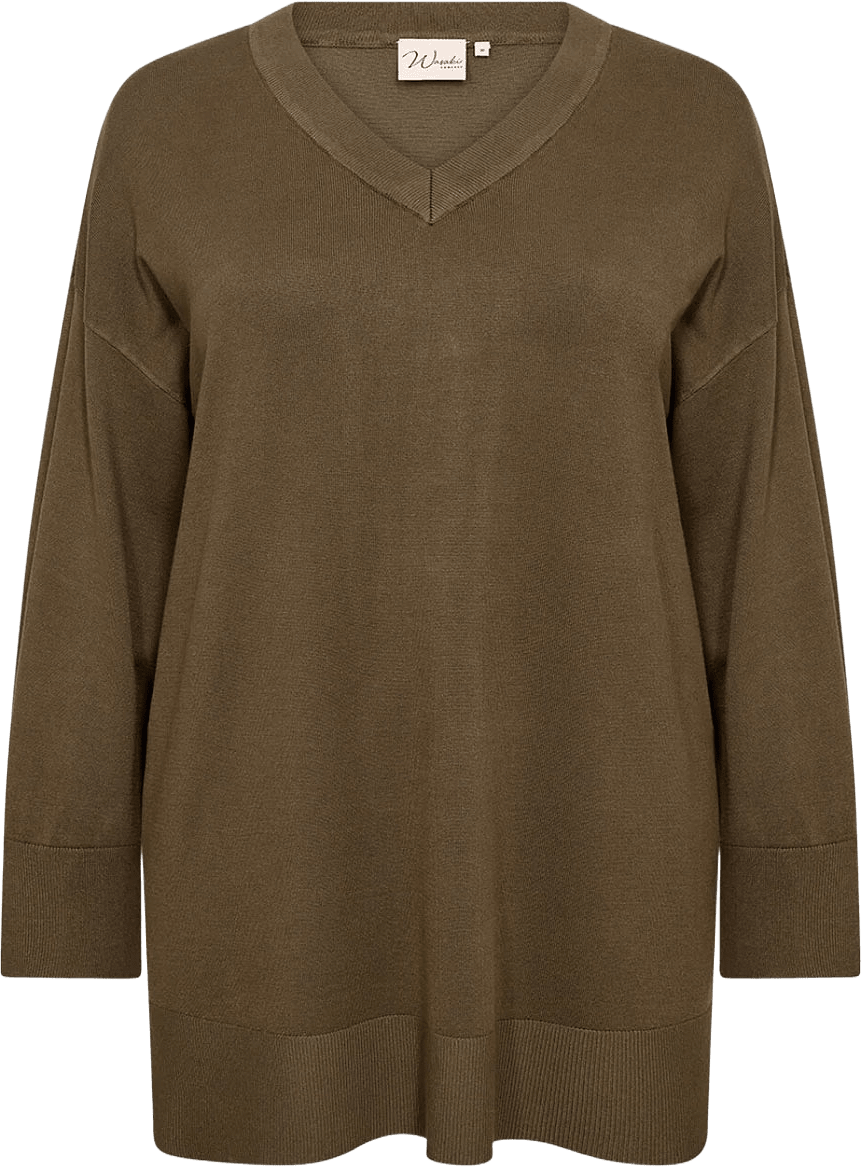 WA-Samanda 24 Pullover, från Wasabi Concept, i färgen Dark Olive.