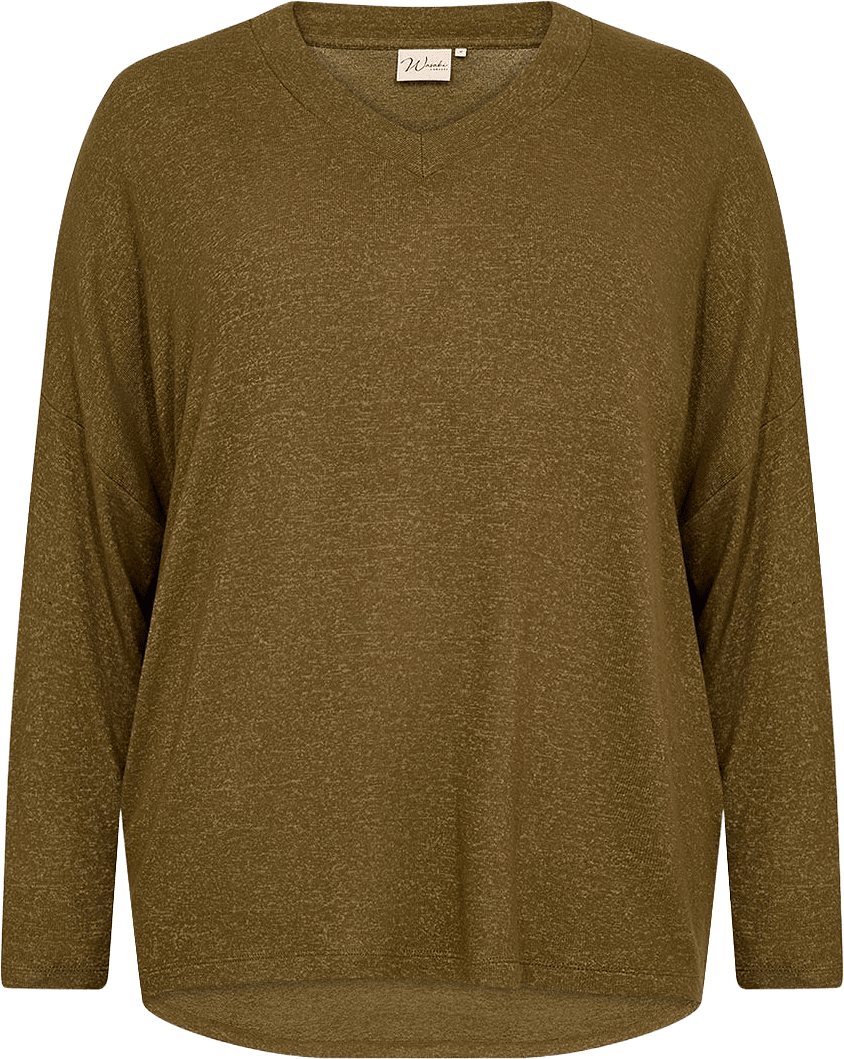WA-Simone 1 Blouse, från Wasabi Concept, i färgen Dark Olive Mel.