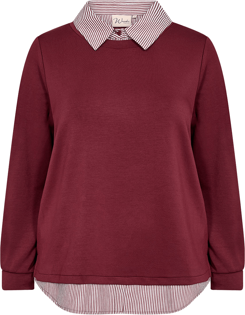 WA-Sabina 63 Sweatshirt, från Wasabi Concept, i färgen Dark Red Com.