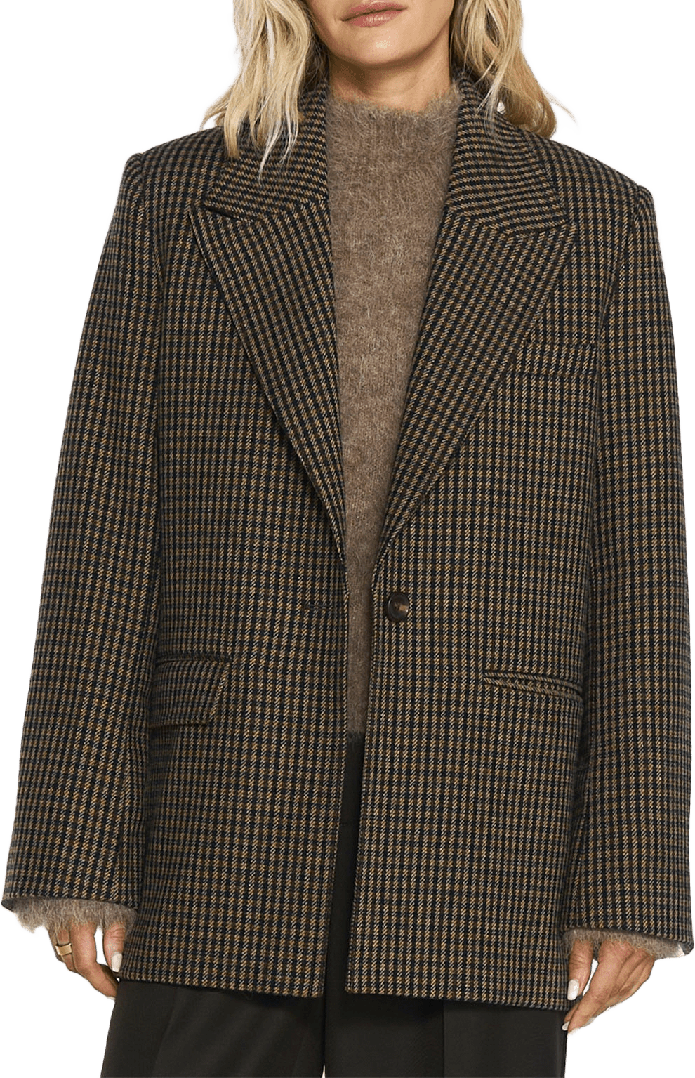 Vega Blazer, från Twist & Tango, i färgen Brown Check.