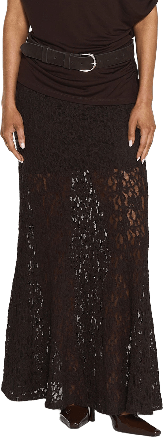 Akasha Lace Skirt, från Twist & Tango, i färgen Mocha Brown.