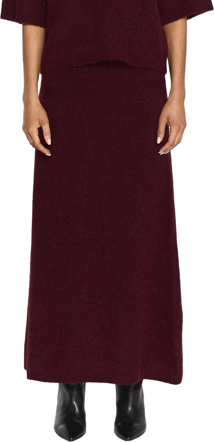 Israa Knitted Skirt, från Twist & Tango, i färgen Burgundy.