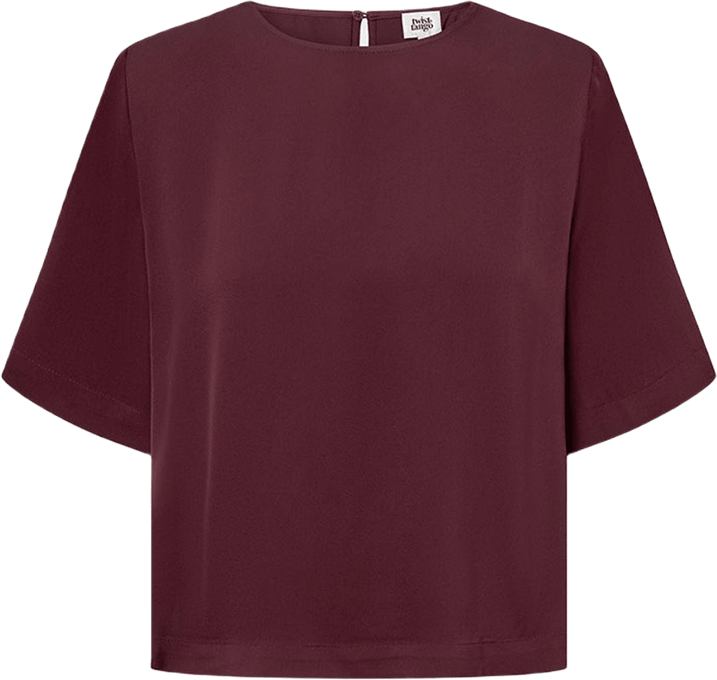 Leonie Satin Tee, från Twist & Tango, i färgen Burgundy.