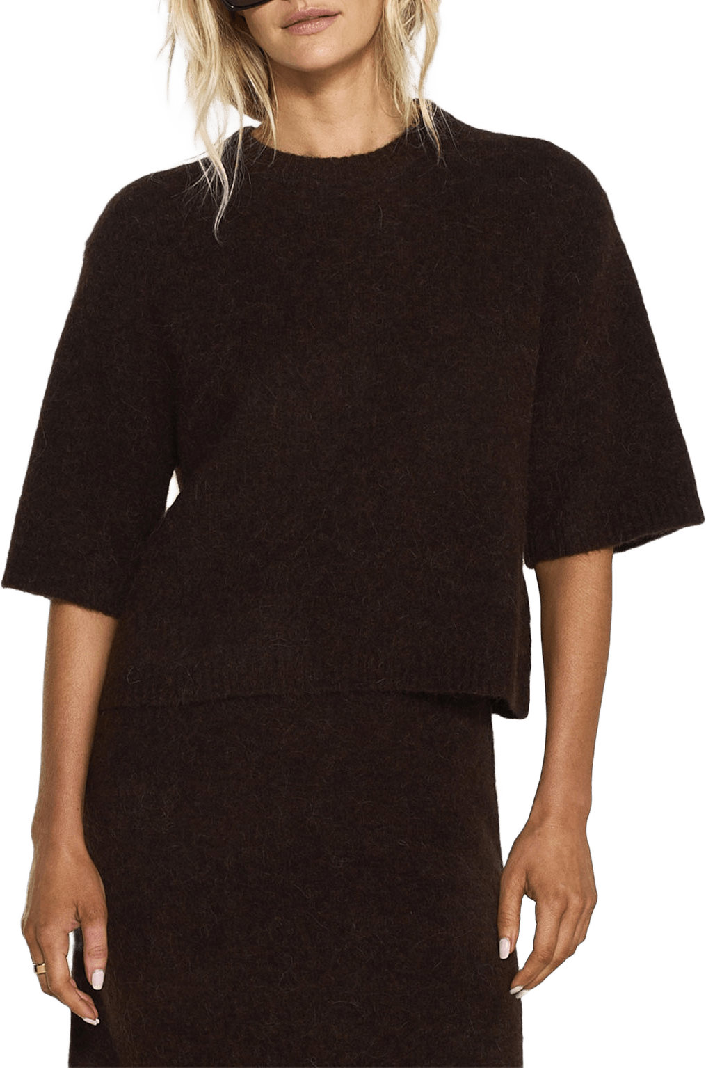 Madina Short Sleeve Knit, från Twist & Tango, i färgen Mocha Brown.