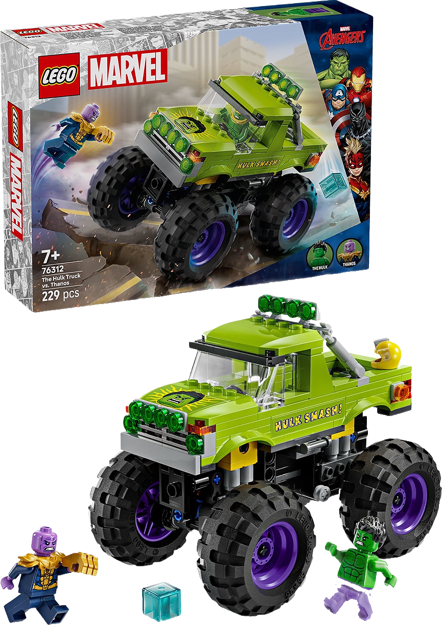 Marvel Hulktrucken mot Thanos 76312, från LEGO.
