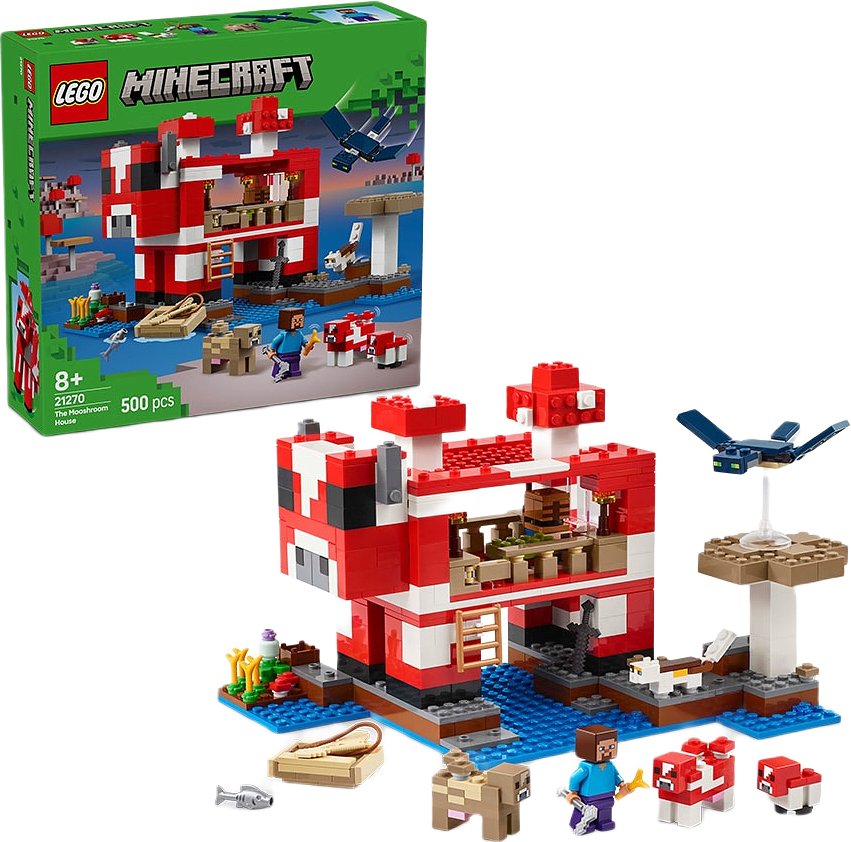Minecraft® Mooshroomhuset 21270, från LEGO.