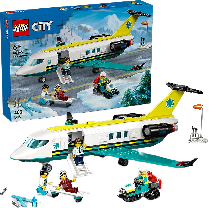 City Ambulansflygplan 60465, från LEGO.