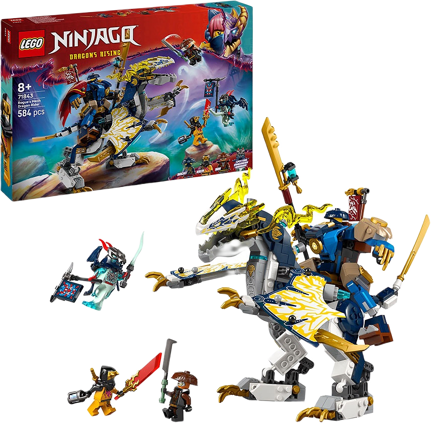 NINJAGO Rogues drakryttarrobot 71843, från LEGO.