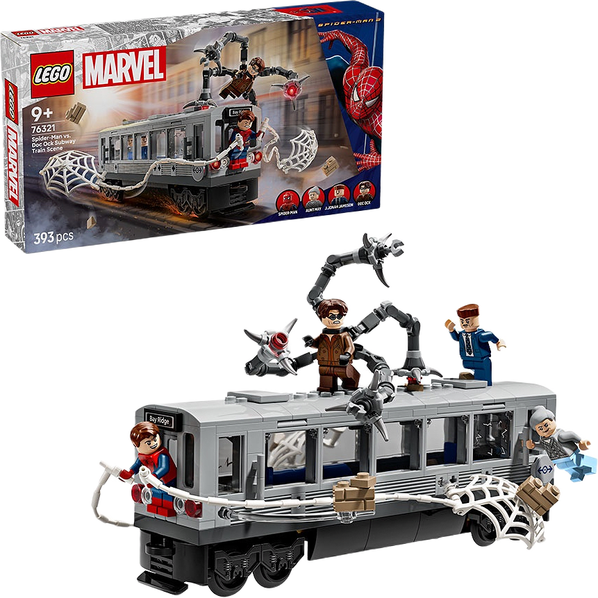 Marvel Spider-Man mot Doc Ock: tunnelbanescenen 76321, från LEGO.
