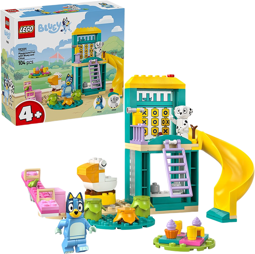 Bluey Skoj på lekplatsen med Bluey och Chloe 11201, från LEGO.