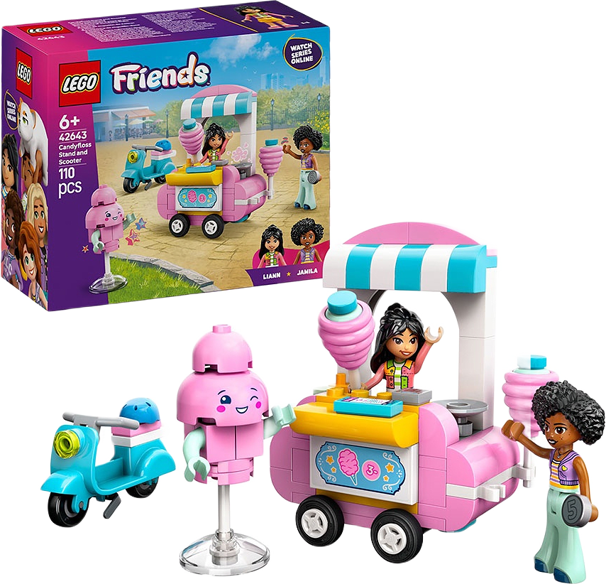 Friends Sockervaddsstånd och vespa 42643, från LEGO.