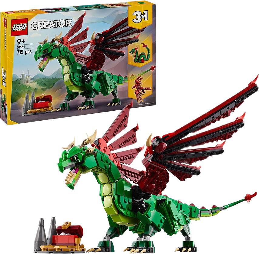 Creator 3in1 Medeltida drake 31161, från LEGO.