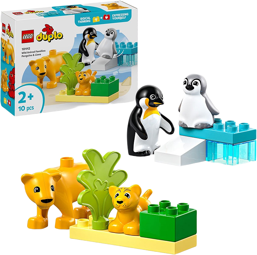 DUPLO Town Vilda djurfamiljer: Pingviner och lejon 10442, från LEGO.