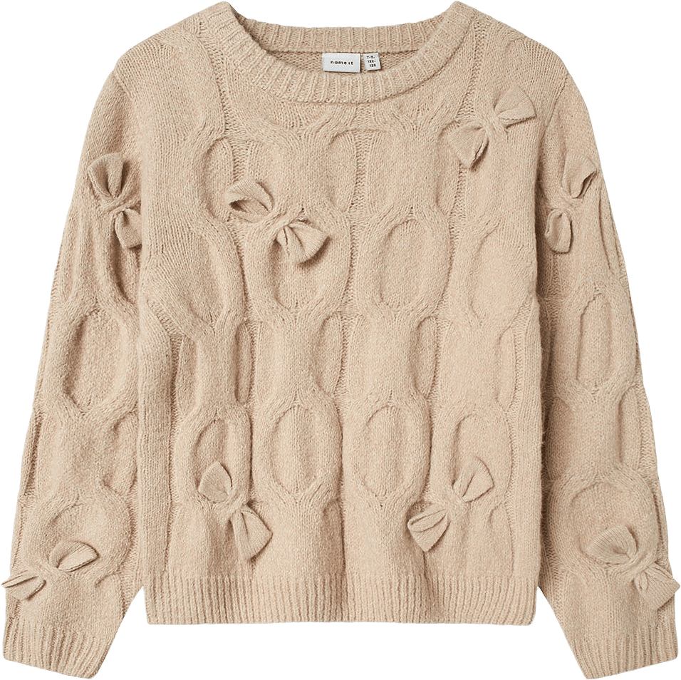 NKFOLIVIA LS KNIT, från Name It, i färgen Peyote.