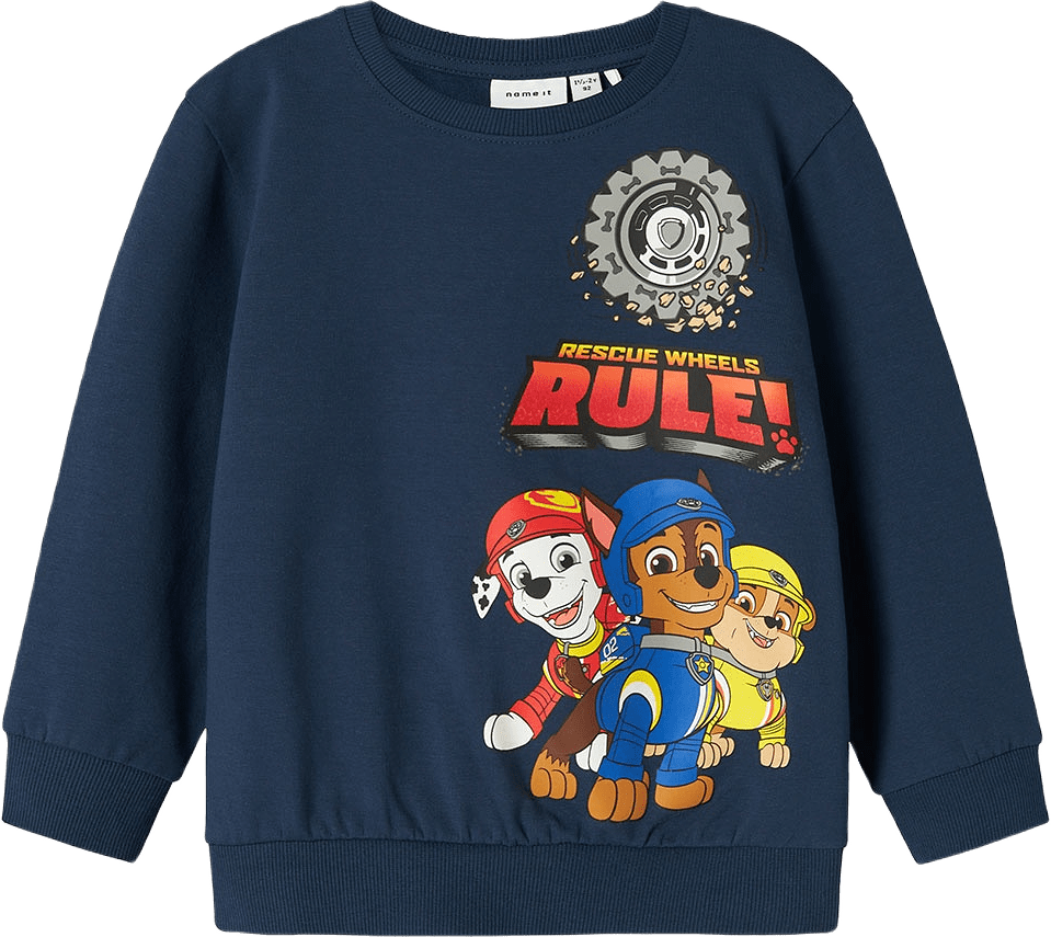 NMMSTEFFEN PAW NREG SWEAT BRU NOOS CPLG, från Name It, i färgen Insignia Blue.