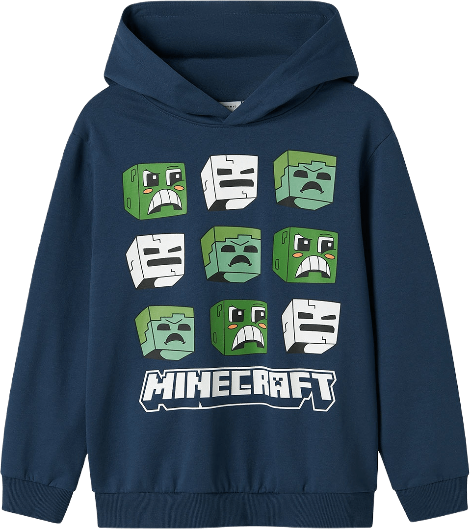 NKMSAAG MINECRAFT NREG SWEAT WH BRU BFU, från Name It, i färgen Insignia Blue.