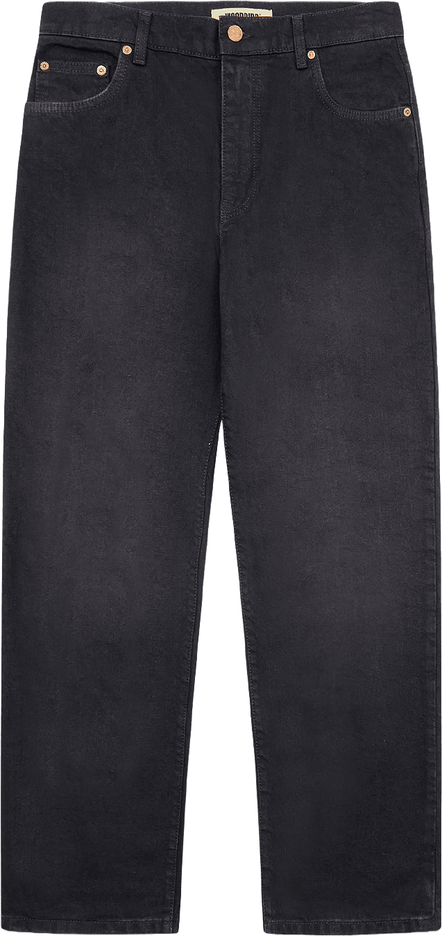 Leroy Crow Jeans, från Woodbird, i färgen Black.