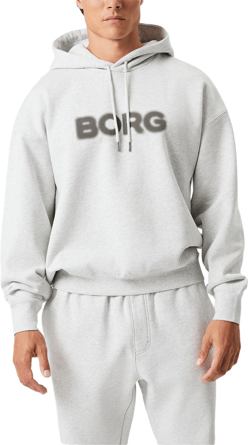 Borg Oversized Hoodie, från Björn Borg, i färgen Ultra Light Grey Melange.