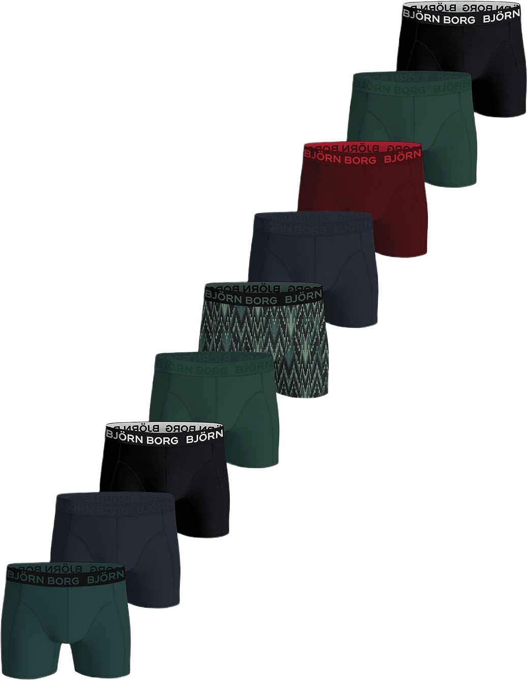 Cotton Stretch Boxer 9P, från Björn Borg, i färgen Multipack 1.