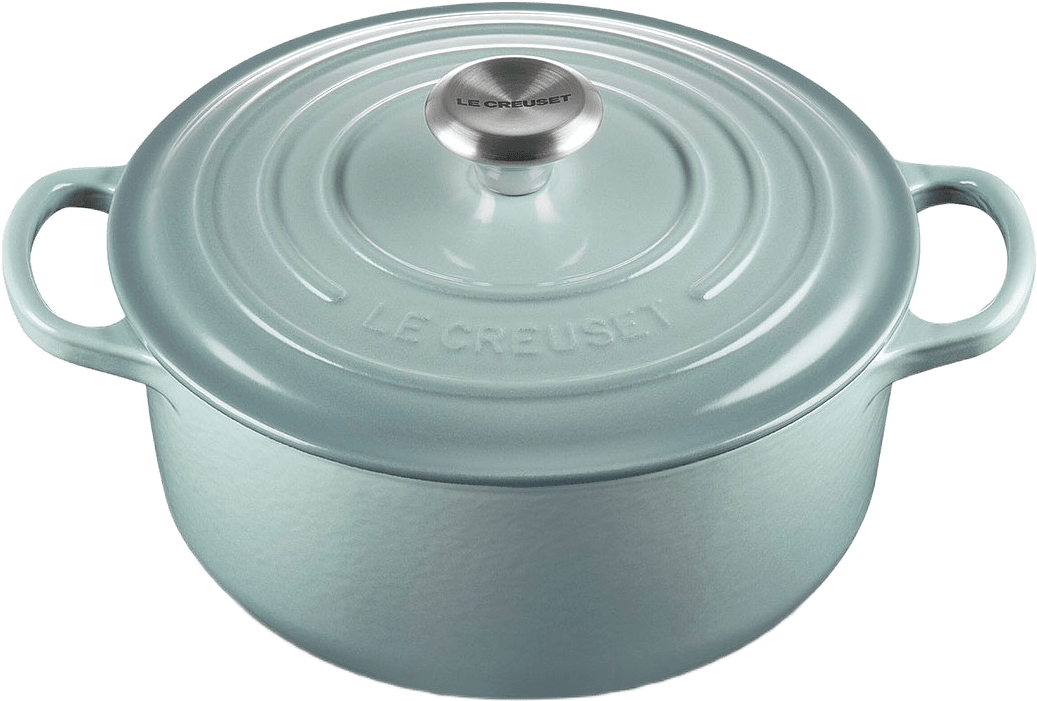 Signature Gjutjärn Rund Gryta 20cm Sea Salt 2,4L, från Le Creuset, i färgen Sea Salt.