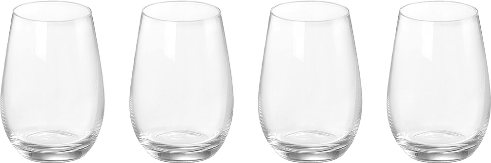 Set Med 4 Vattenglas, från Le Creuset, i färgen Transparent.