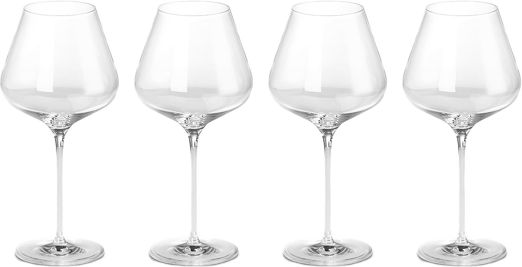 Set Med 4 Rödvinsglas, från Le Creuset, i färgen Transparent.