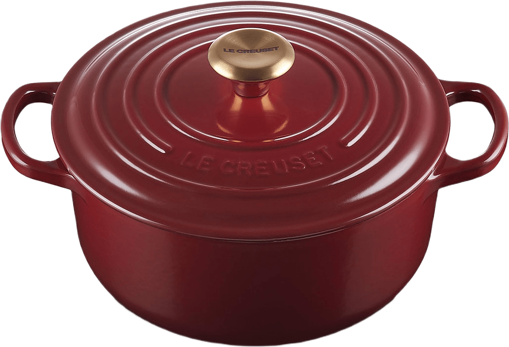 Signature Gjutjärn Rund Gryta 20Cm Garnet, från Le Creuset, i färgen Garnet.