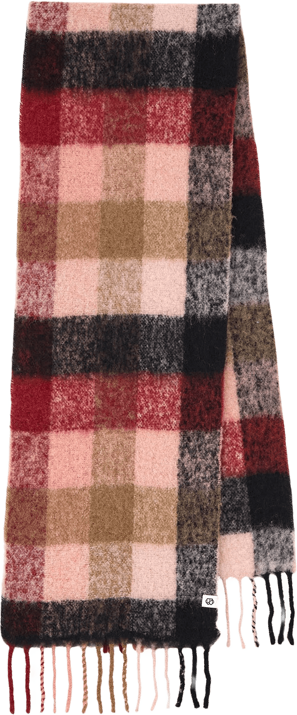 Check Anilopa Scarf, från Becksöndergaard, i färgen Confetti Pink.