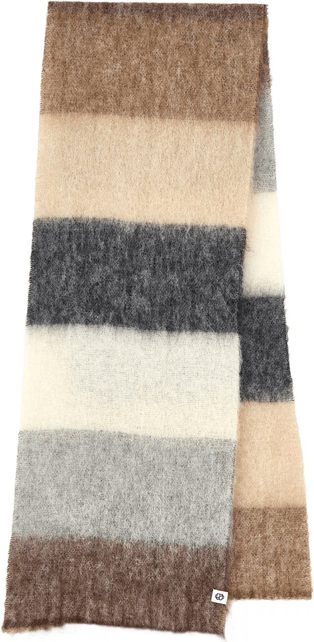 Strada Tilda M Scarf, från Becksöndergaard, i färgen Rain Drum Brown.