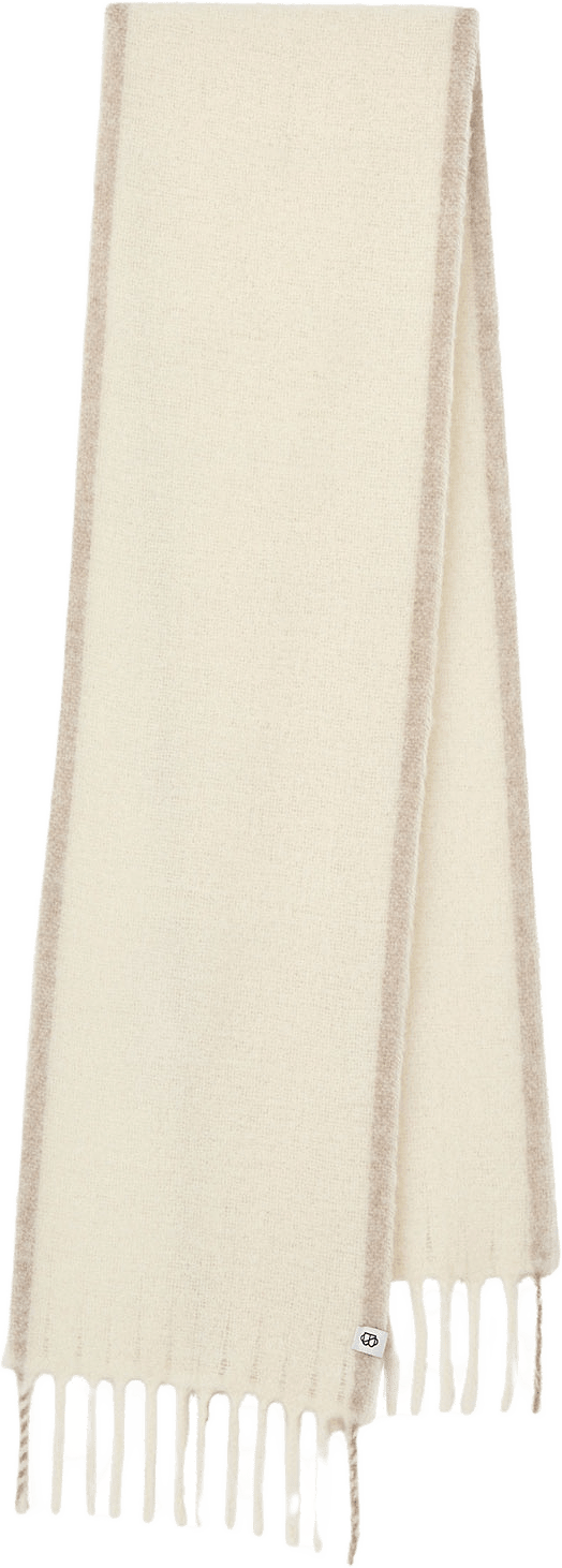 Solid Yuta Scarf, från Becksöndergaard, i färgen Birch White.