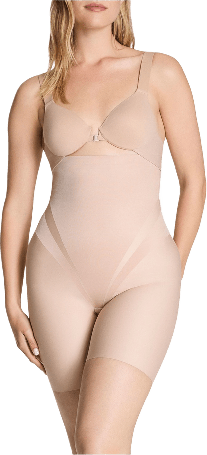 SPANXsupersculpt™ Transform High-Waisted Mid-Thigh Short, från Spanx, i färgen Champagne Beige.
