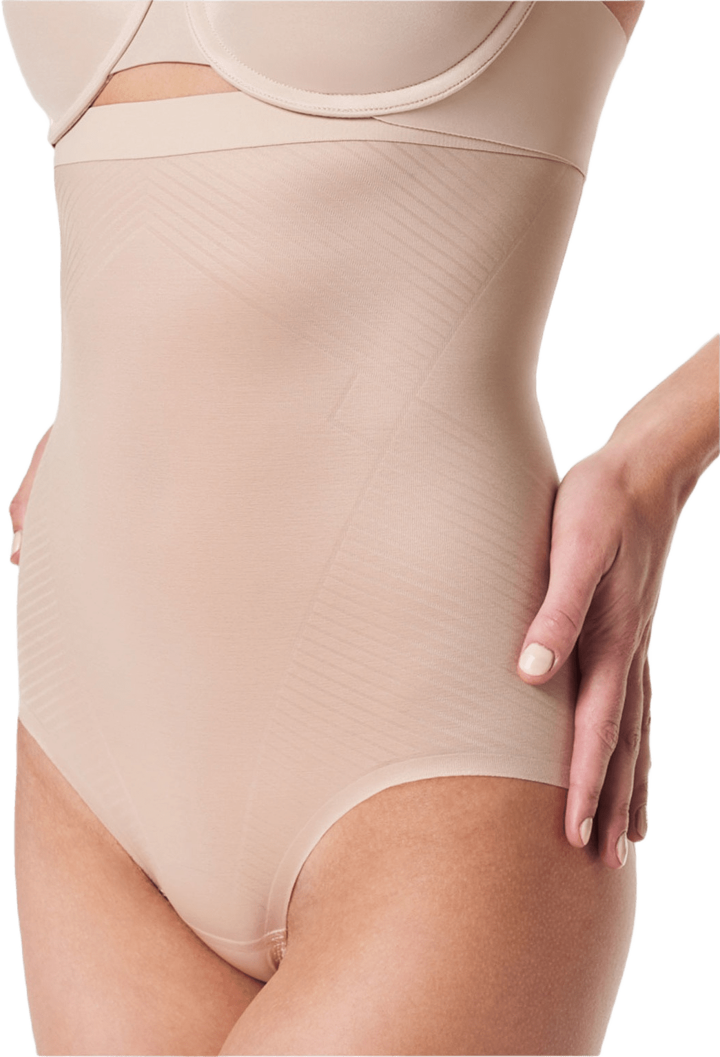 SPANXshape™ Invisible High-Waisted Brief, från Spanx, i färgen Champagne Beige.