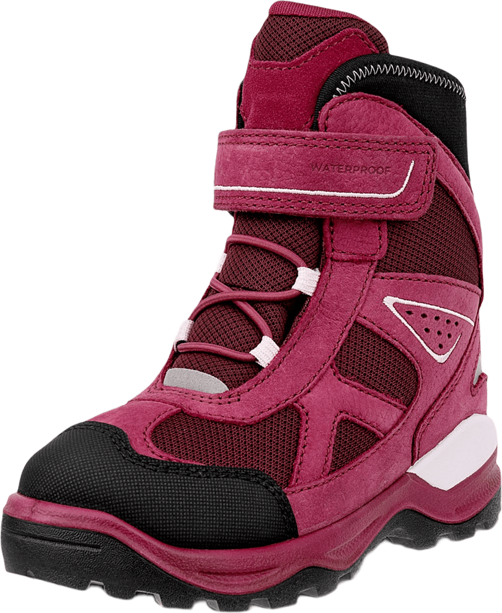 Snow Mountain, från ECCO, i färgen Black/Red Plum/Dark Ruby.