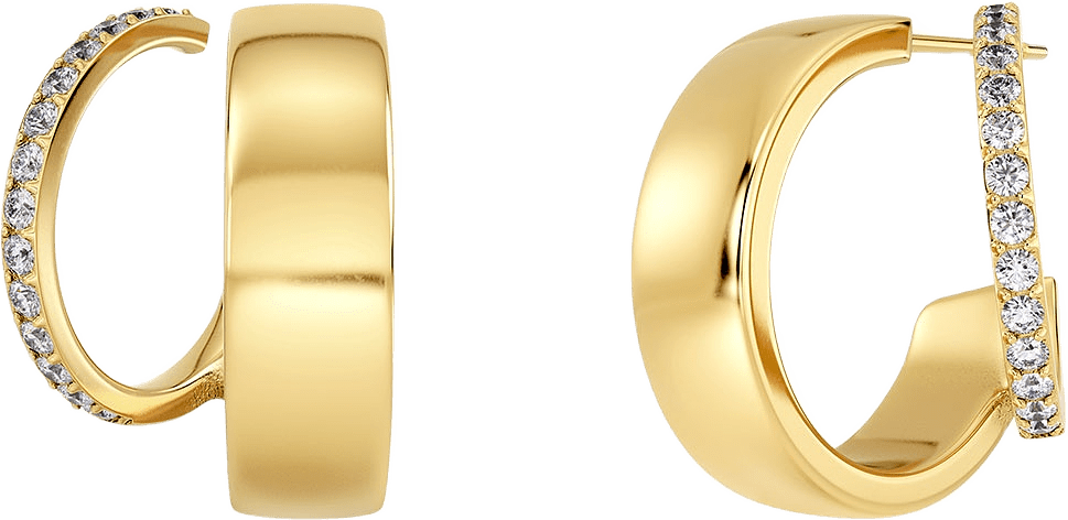 Plié Hoops Double Gold
